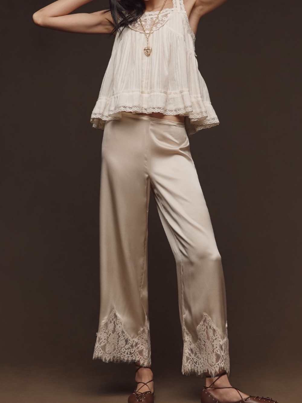 Reformation Carolina silk lace Pants